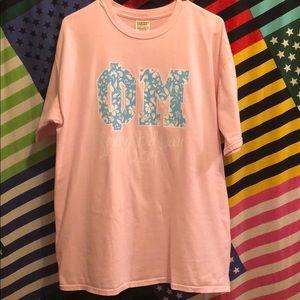 Pink, White, & Blue Phi Mu Comfort Colors T-Shirt!